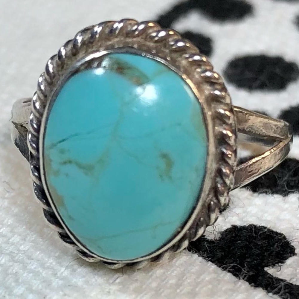 Turquoise Sterling Silver Ring Native American